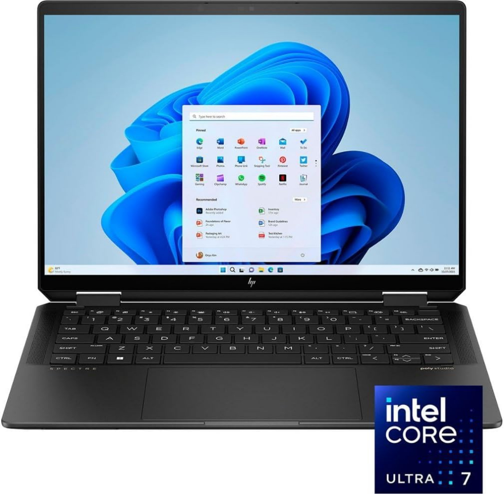 HP Spectre x360 2-in-1 Laptop, Intel Evo 16-Core Ultra 7 155H, 14" 2.8K Touchscreen, Intel Arc Graphics, 16GB LPDDR5 1TB SSD, Backlit KB, Fingerprint, Thunderbolt 4, WiFi 6E, Win11