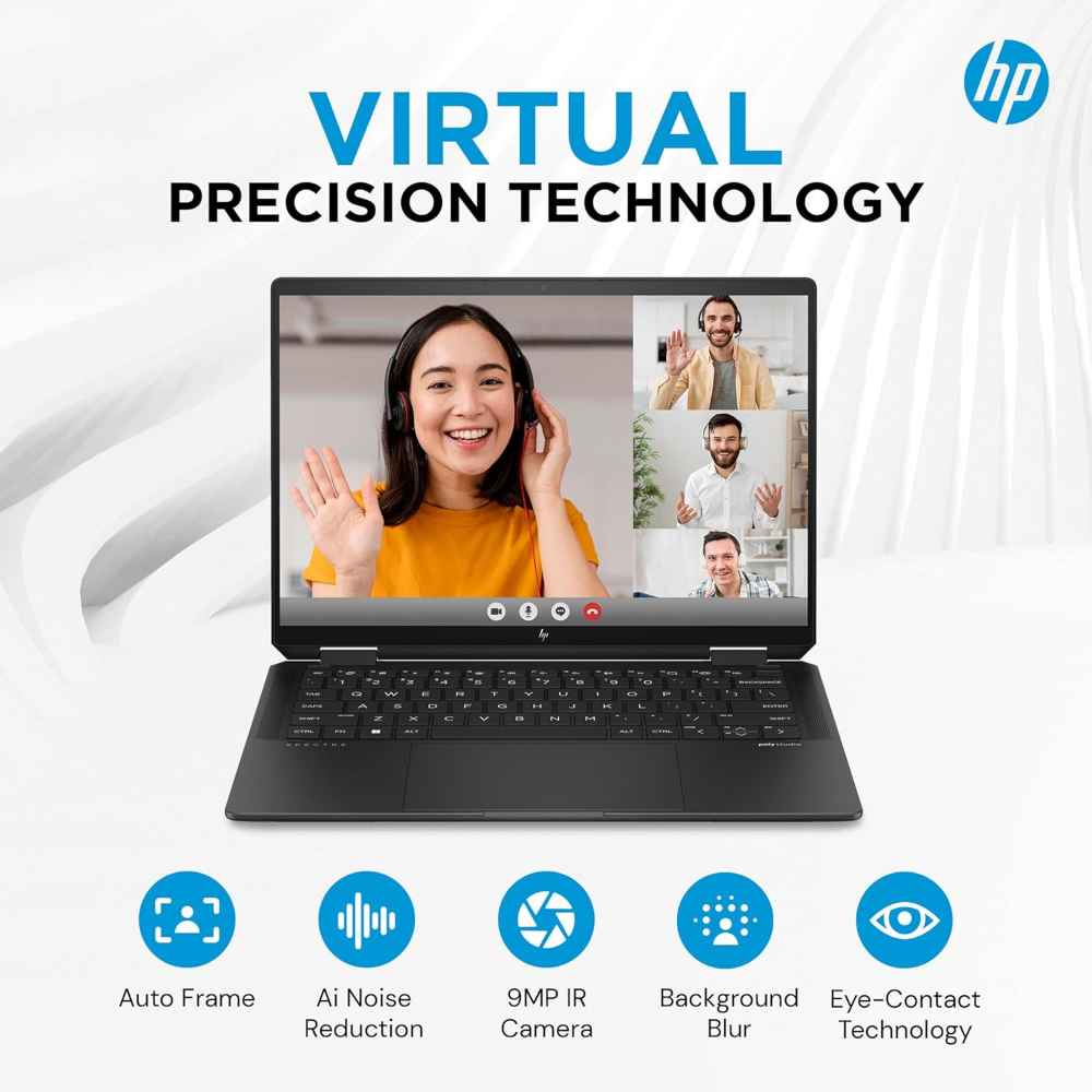 HP Spectre x360 2-in-1 Laptop, Intel Evo 16-Core Ultra 7 155H, 14" 2.8K Touchscreen, Intel Arc Graphics, 16GB LPDDR5 1TB SSD, Backlit KB, Fingerprint, Thunderbolt 4, WiFi 6E, Win11