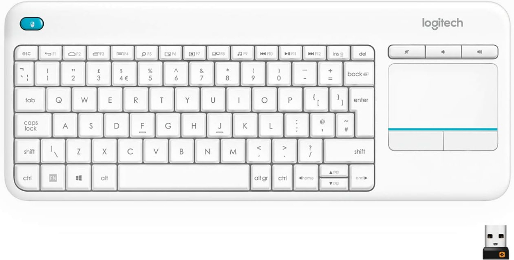 Logitech K400 Plus Wireless Keyboard with Built-In Touchpad