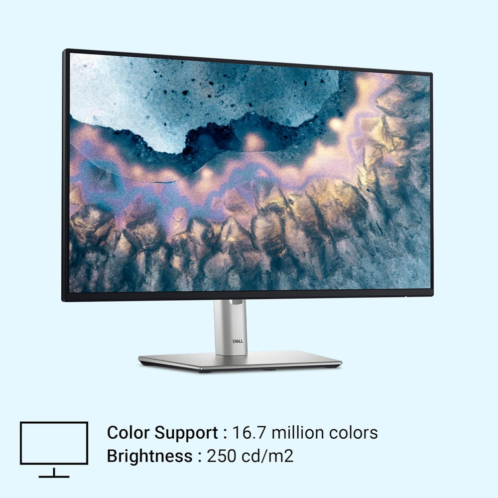 Dell 24 inch P2425H Monitor IPS FHD|100Hz| 99% sRGB | 250 cd/m2 (Typical) 5ms| 1500:1 Contrast Ratio| 5X USB 3.2 Gen1 1x HDMI 1.4 1xDP 1xVGA| Height Tilt Swivel Pivot |USB-C Downstream | Flicker Free