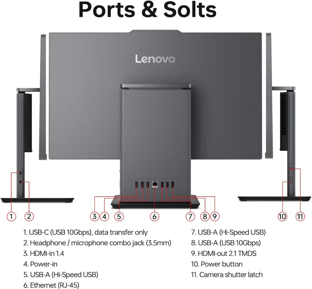 Lenovo ThinkCentre neo 50a 24 Gen 5, Intel Core i7 13620H, 8GB RAM DDR5 5200, 512GB SSD
