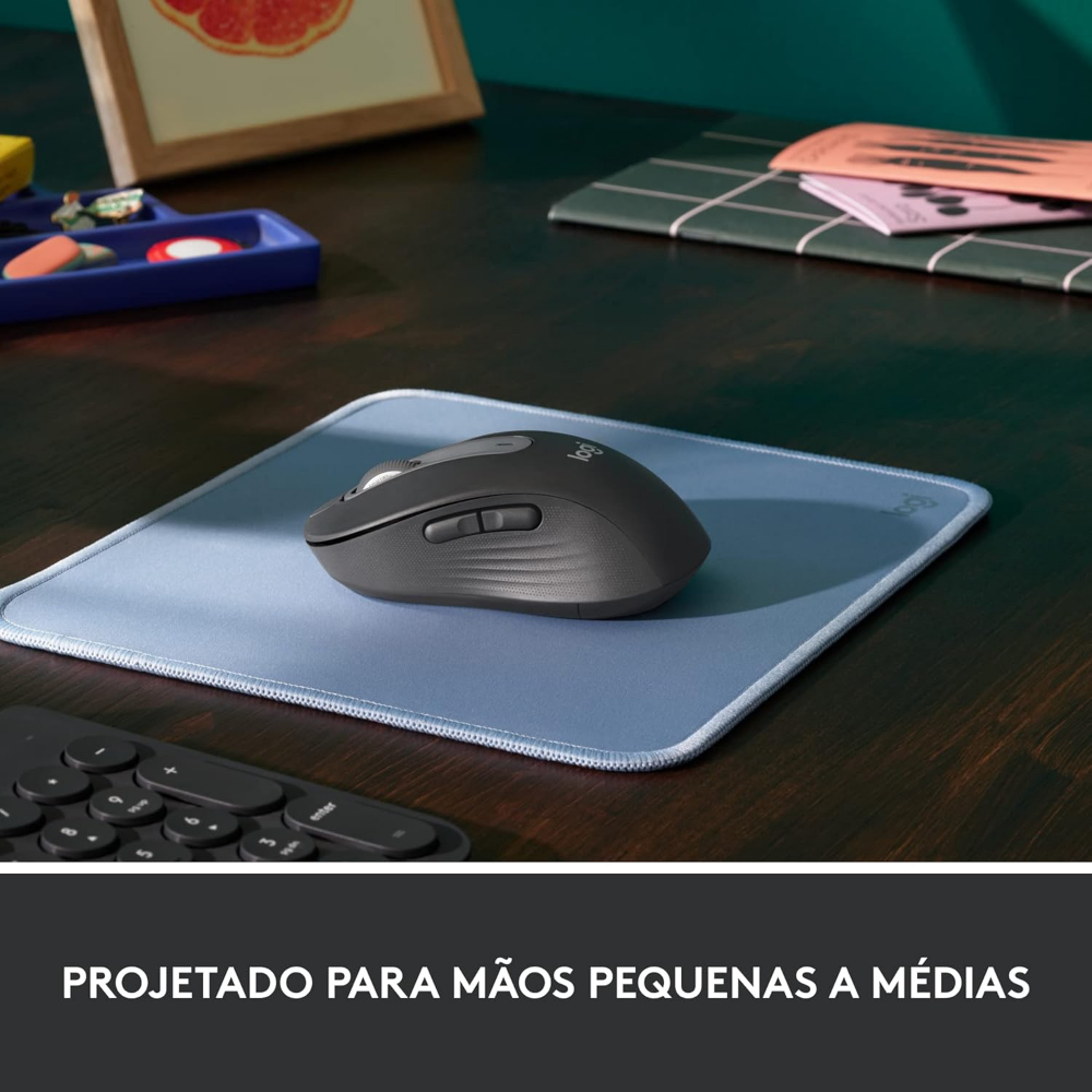 Logitech Signature M650 Wireless Mouse - for Small to Medium Sized Hands, 2-Year Battery, Silent Clicks, Customizable Side Buttons, Bluetooth, Multi-Device Compatibility (Graphite)