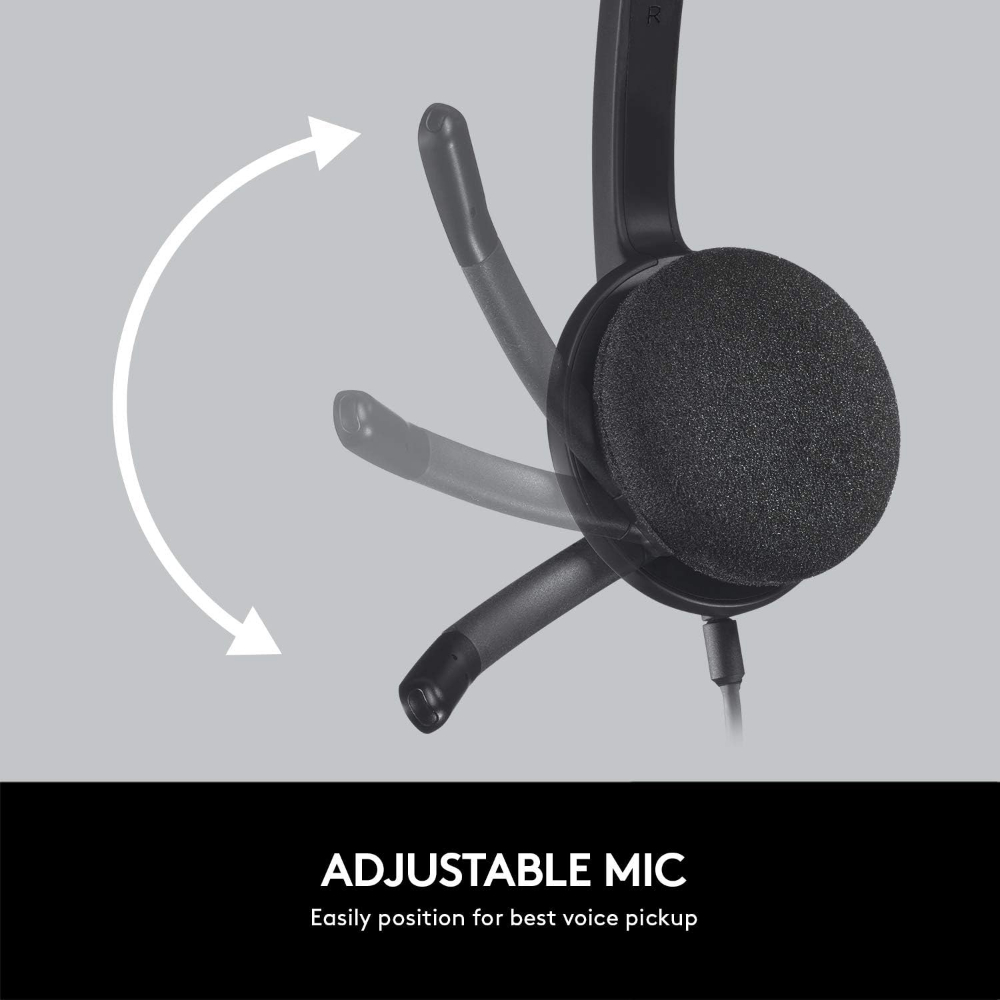Logitech H340 USB Headset with Noise-Cancelling Mic