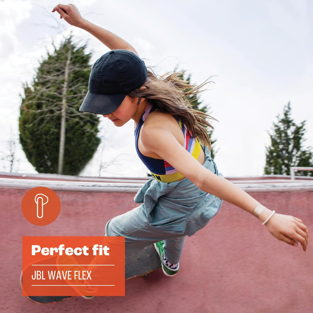 JBL Wave Flex In-Ear Wireless Earphones | 32H Battery, Waterproof, AmbientAware