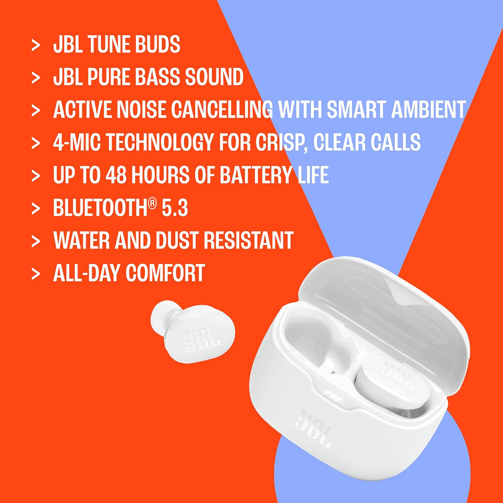 JBL TUNE Buds – True Wireless Noise Cancelling Earbuds | 36H Battery