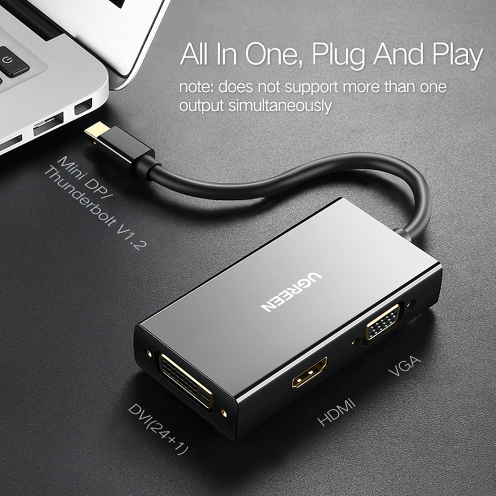 UGREEN Mini DP to HDMI/VGA/DVI Converter