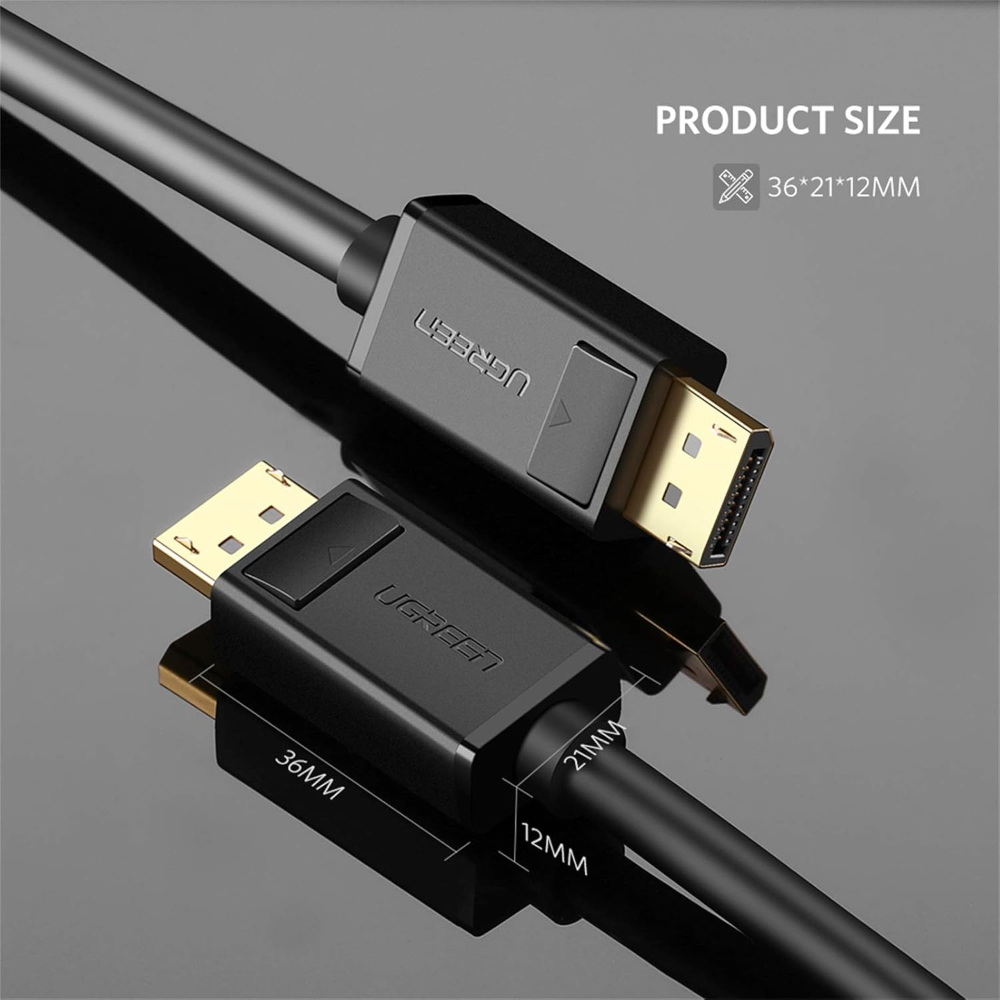 UGREEN DisplayPort Male to Male Cable 1.5m (Black)