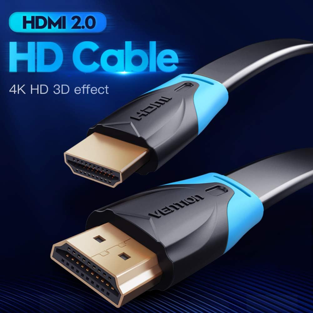 ention Flat 4K HDMI Cable, Ultra High Speed Male to Male HDMI 2.0 Cable 18Gbps 4K@60Hz