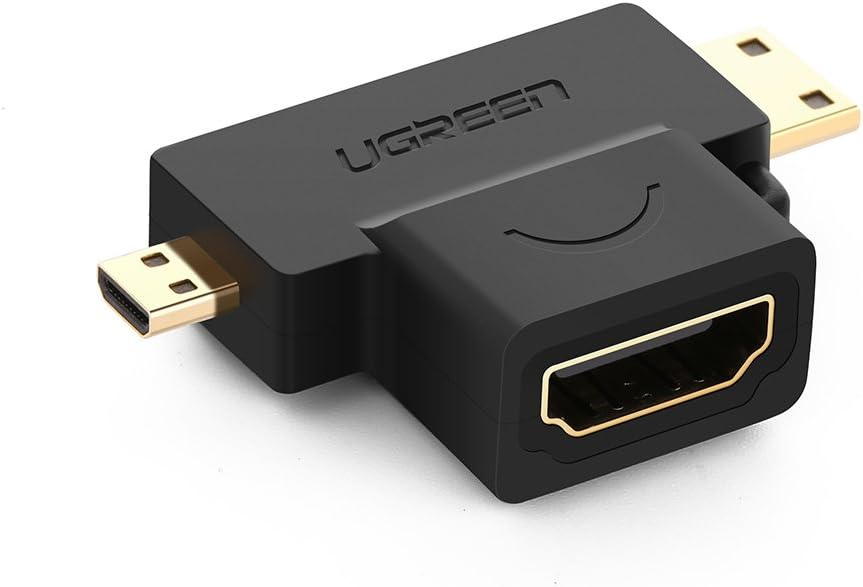 UGREEN 2 in 1 Mini HDMI and Micro HDMI Male To HDMI Female Adapter Supports 1080P