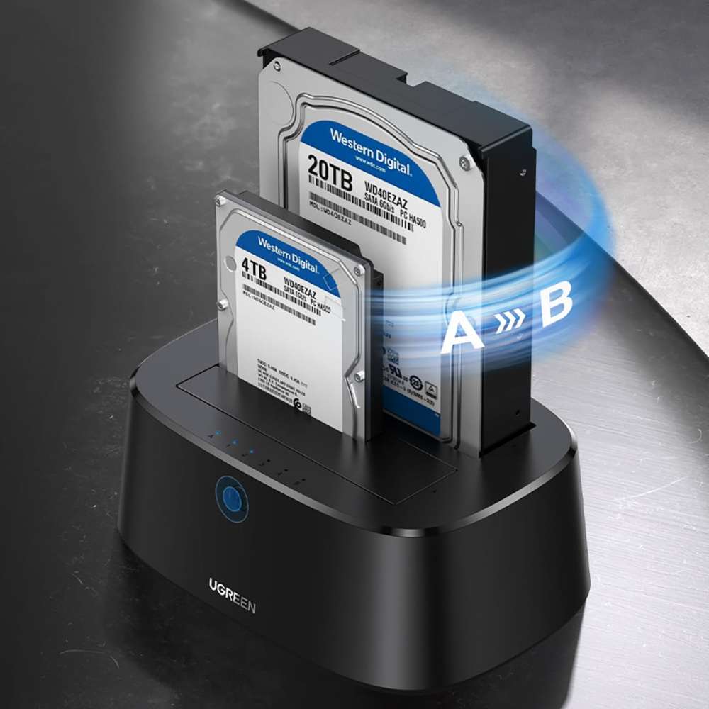 UGREEN USB 3.0 to SATA Dual-Bay Hard Drive Duplicator/Cloner EU