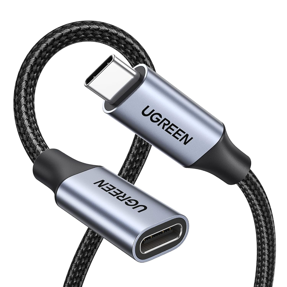 UGREEN USB C Extension Cable 10Gbps Type C Male to Female Extender Cord  Braided 100W Fast Charge 4K 60Hz Video Display