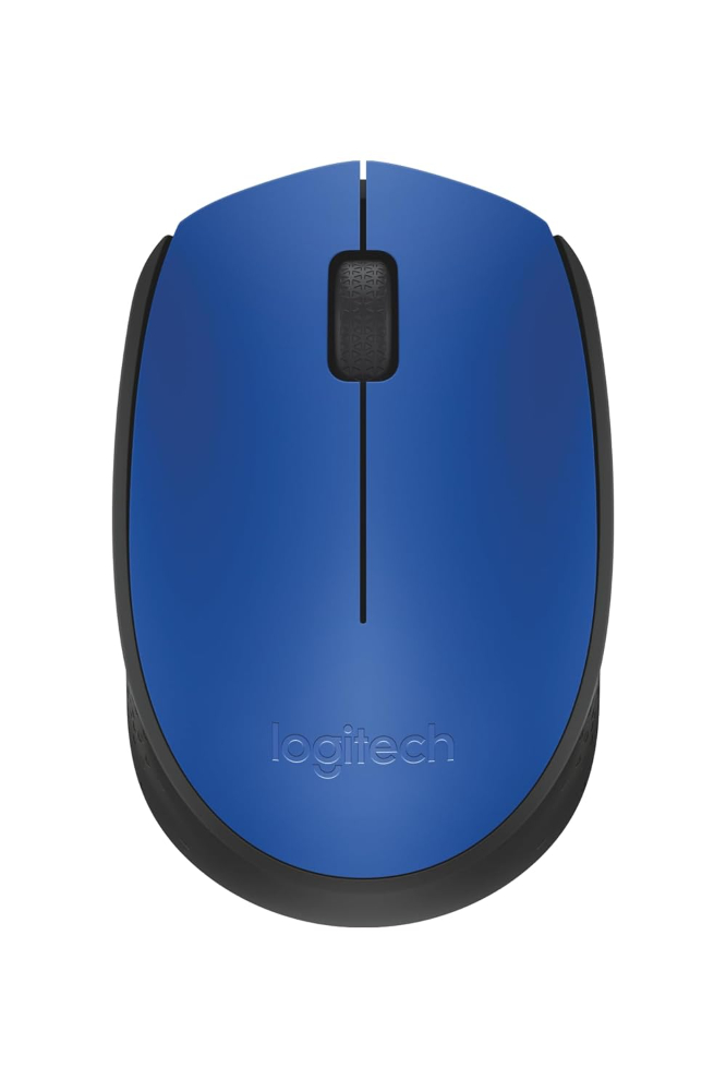 Logitech M171 Wireless Mouse, 2.4 GHz with USB Nano Receiver, Optical Tracking, 12-Months Battery Life, Ambidextrous, PC/Mac/Laptop - Blue