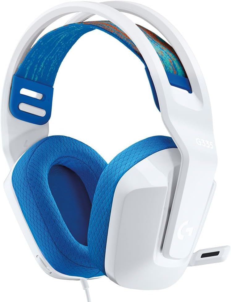 Logitech G335 Wired Gaming Headset, White