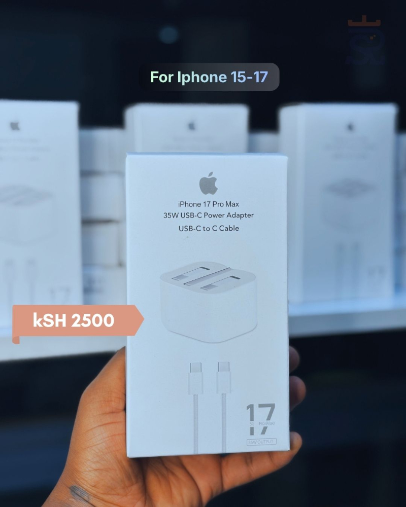 35W iPhone 17 Pro Max Charger USB-C to USB-C (Adapter + Braided Cable)