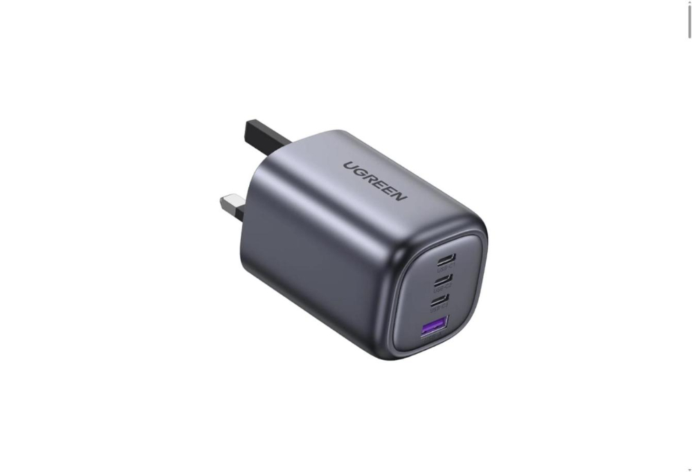 UGREEN X565 Nexode S 100W 4-Port GaN Fast Charger (UK Plug) – 3 USB-C + 1 USB-A Power Adapter for MacBook Pro, Laptops, iPhone, Samsung & iPad