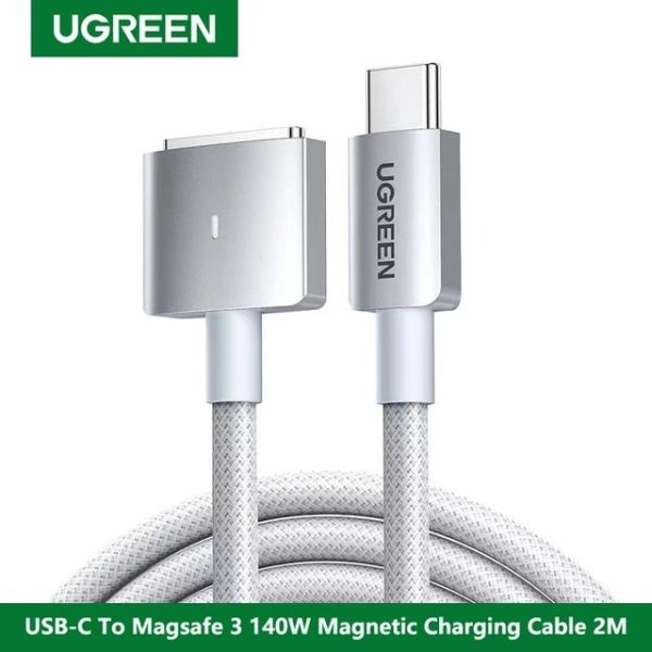 UGREEN  140W USB-C to MagSafe 3 Charging Cable 2M – Super Fast Magnetic Charger Cable for MacBook Pro 14" & 16"